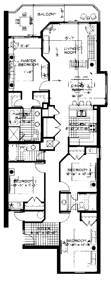 Windy Hill Dunes 4 Bedroom Floor Plan